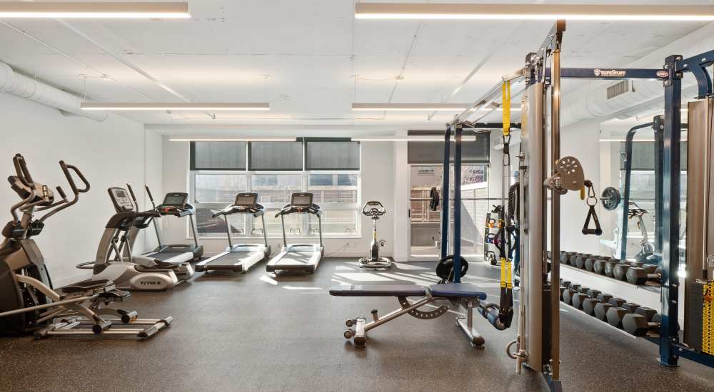Fitness center at Metropolitan Flats in Saint Louis, Missouri