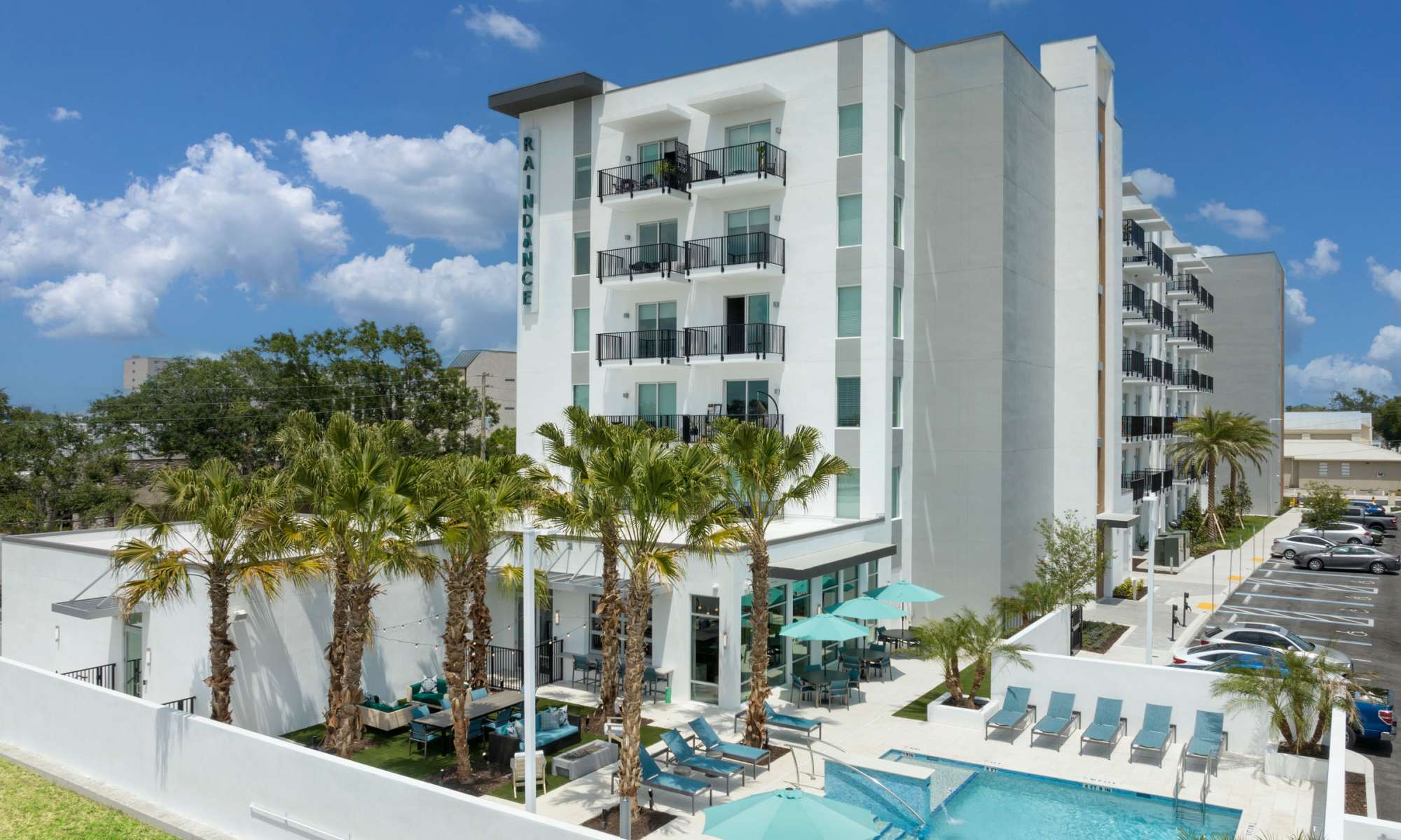 Building exterior at RainDance in Winter Haven, Florida