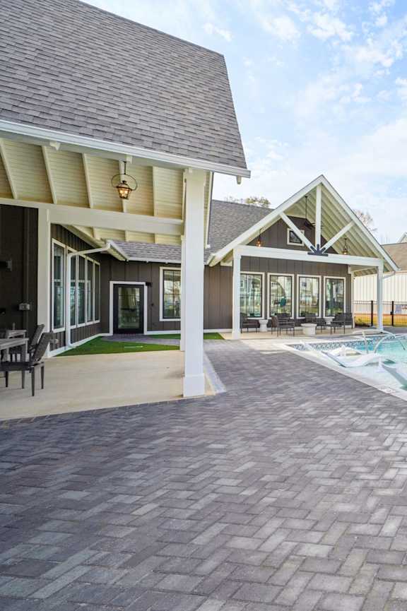 Resort-style pool with sundeck  at Turnberry Park Apartments in Gardendale, AL
