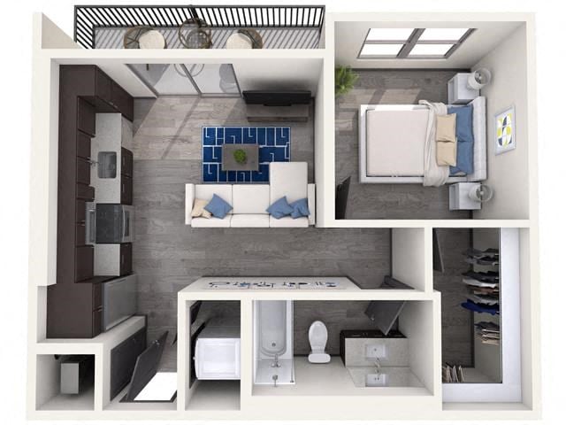 Explore this chic urban apartment, featuring a perfect blend of style and function.