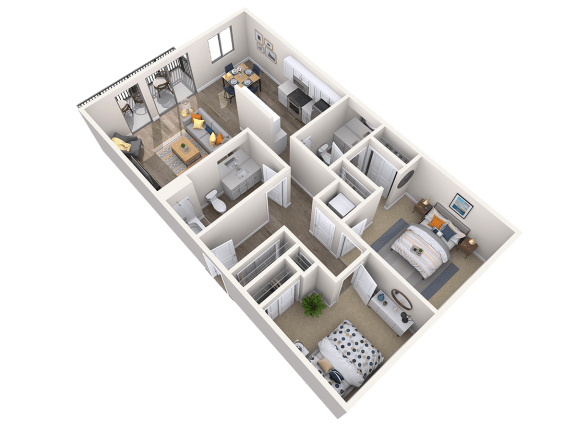 2, 2br, 2ba, 920 sq. ft.