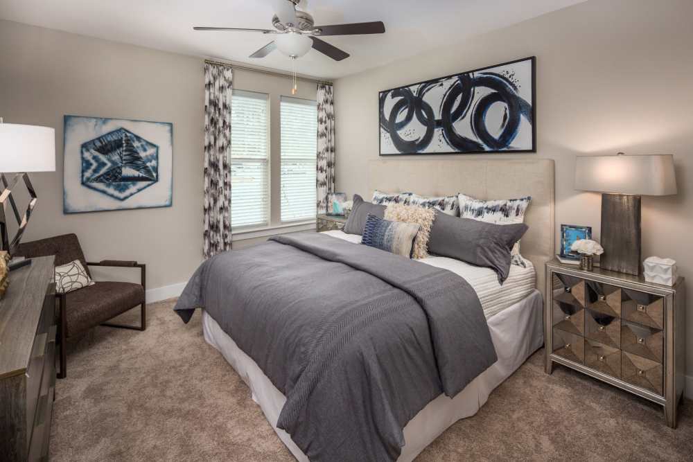 Cozy Bedroom Featuring Warm Tones And Elegant Decor at Mosby Ingleside in North Charleston, South Carolina