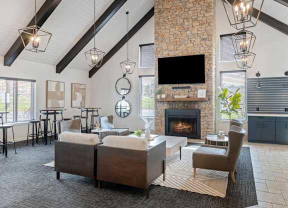 Lounge at AVIA Apartments at 110th Street, Overland Park, KS, 66211