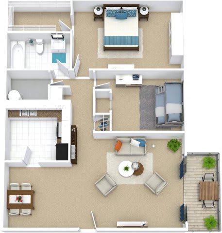 2 bed 2 bath at The Madison Apartments and Townhomes, Lawrenceville