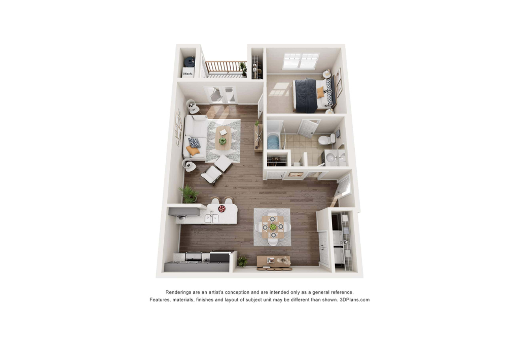 1 Bed / 1 Bath  |  850 sq ft  |  $949