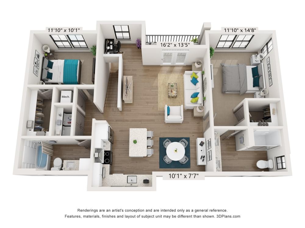 2 Bedroom - Carriage Home floor plan