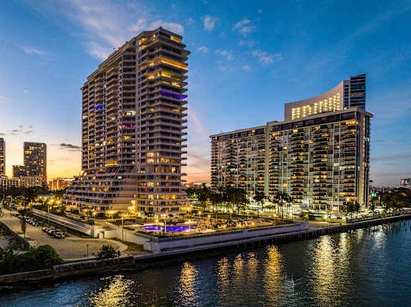 City View In Night at The Hamilton Apartments, Florida, 33137
