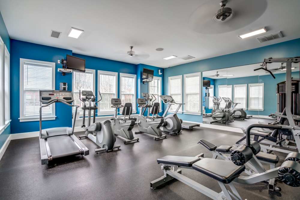 Fitness center at Pillars at Great Bridge in Chesapeake, Virginia