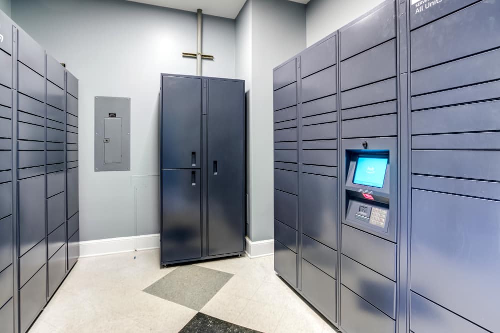 Lockers at Pillars at Great Bridge in Chesapeake, Virginia