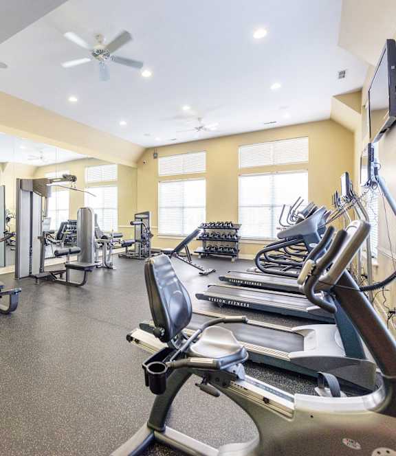 Fitness Center at Garden Springs Apartments in Chester, VA