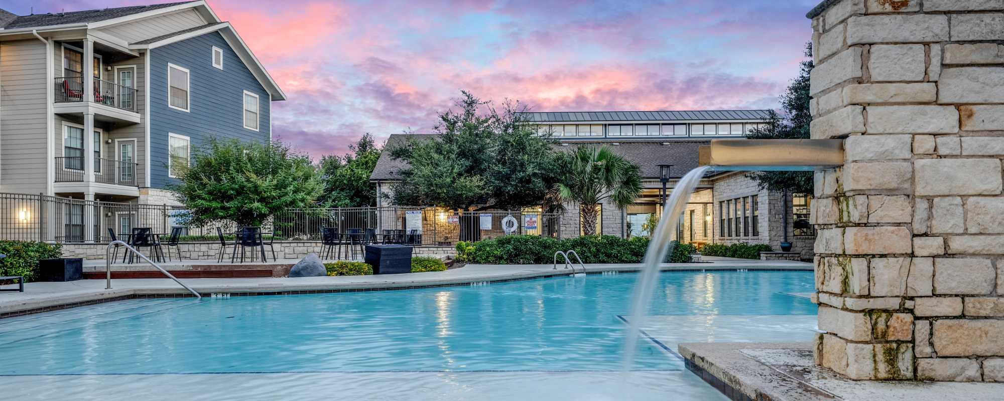 Pool area at Villas Tech Ridge in Pflugerville, Texas 