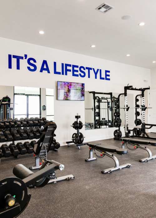 State-of-the-art fitness center at Parkway Villas in Broussard, Louisiana