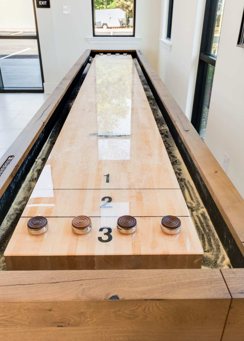 Shuffle Board in the game room at Parkway Villas in Broussard, Louisiana