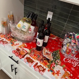 drinks on a counter