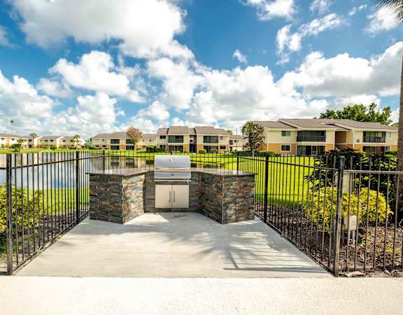 the preserve has a grill and a fence