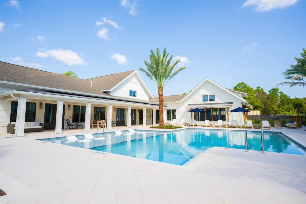 Sparkling Swimming Pool at Olea Beach Haven in Jacksonville, Florida