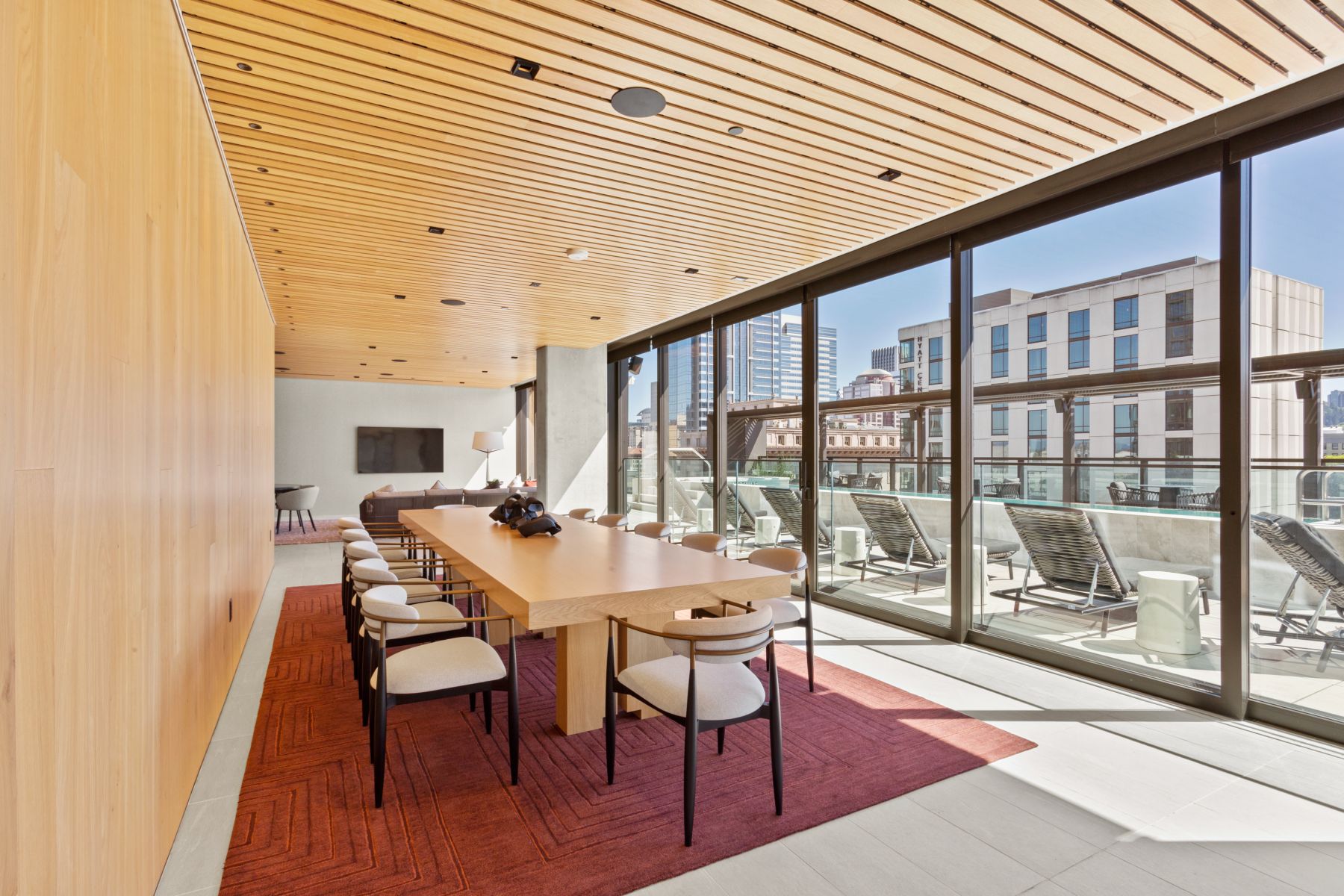 Indoor Lounge Adjacent to Pool