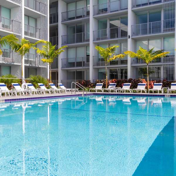 Swimming pool with pool deck at Alture Westland in Hialeah, Florida