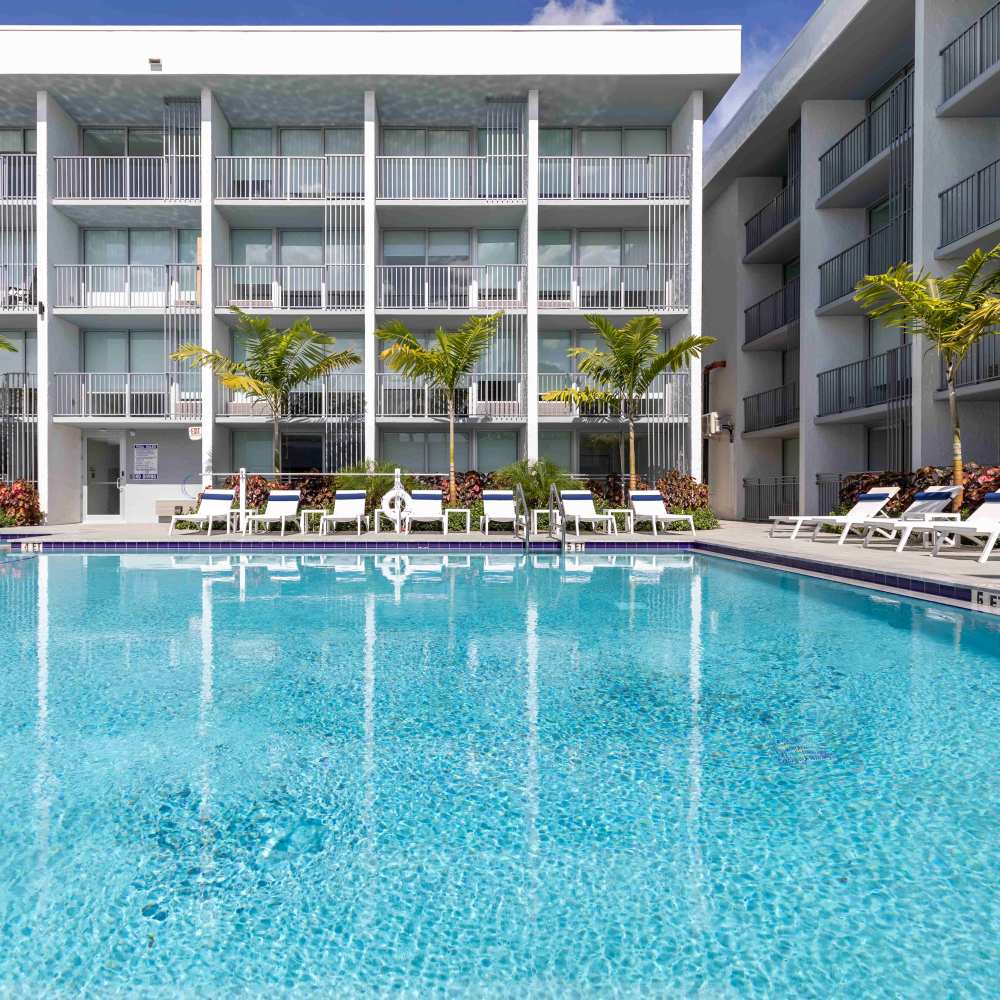 Serene swimming pool at Alture Westland in Hialeah, Florida