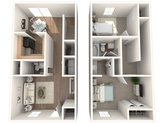 a floor plan of a 2 bedroom apartment