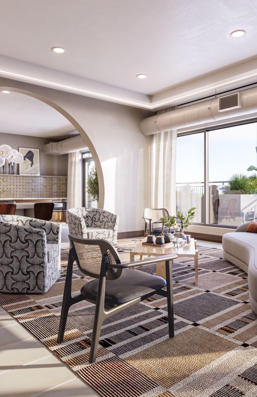 the apartment building community dining table