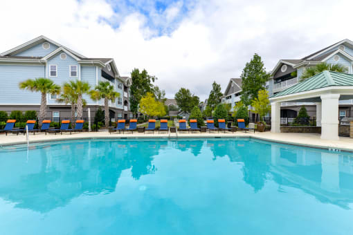 Sparkling Pool at The Bluestone Apartments, Bluffton, South Carolina