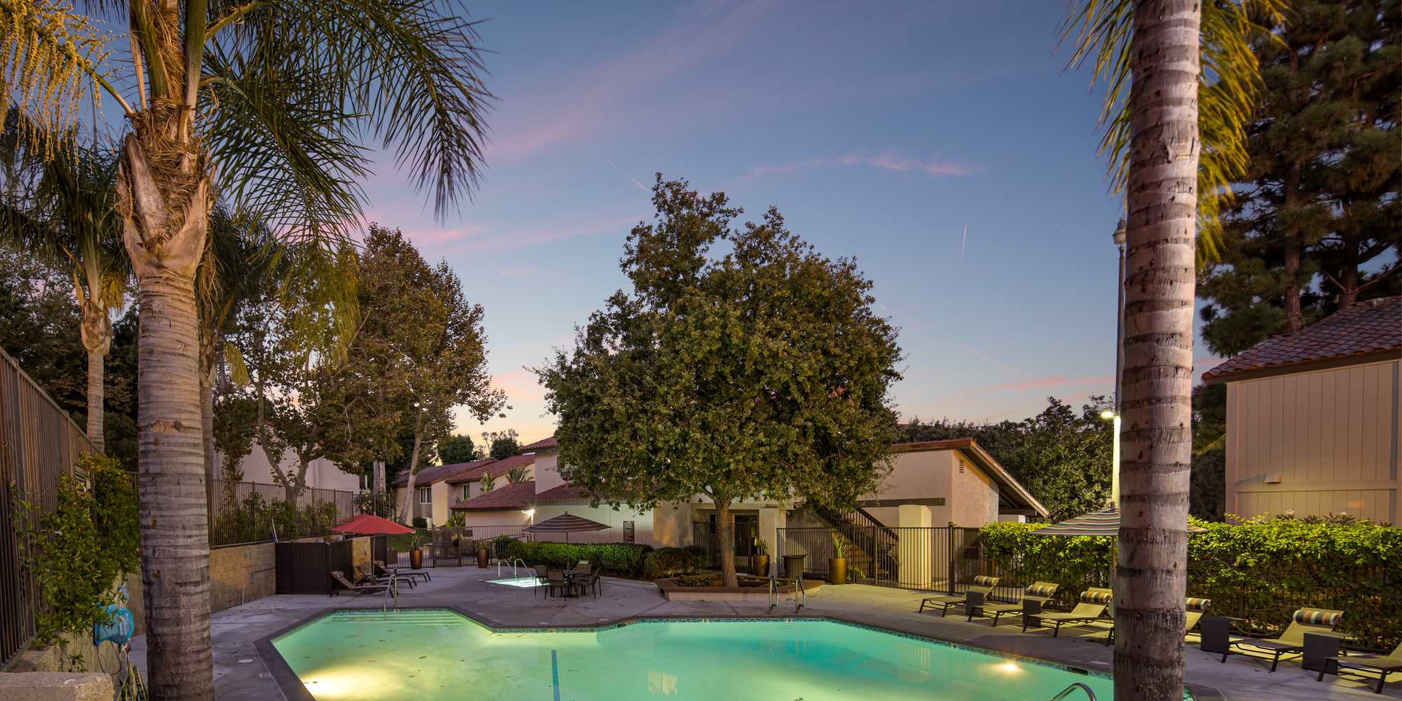 Relaxing View from the Pool Area at Sofi Thousand Oaks in Thousand Oaks, California.