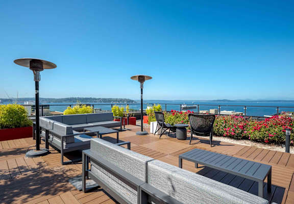 Large open patio with a Beautiful view at Astro, Seattle, WA, Washington , 98109
