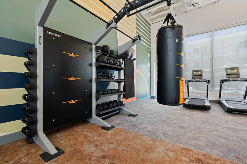 The fitness center with cardio and strength equipment