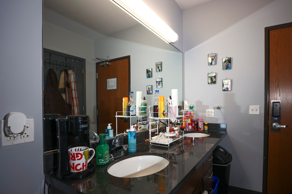 Double vanity in Donovan Hall