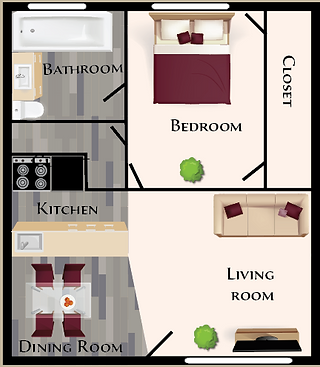 1 Bedroom 1 Bath 600 Sq Ft.png