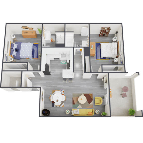 a floor plan of the apartments