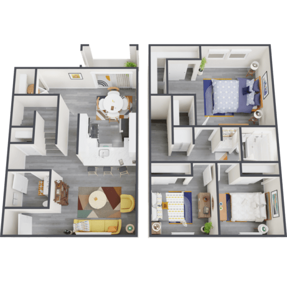 a floor plan of a 1 bedroom apartment