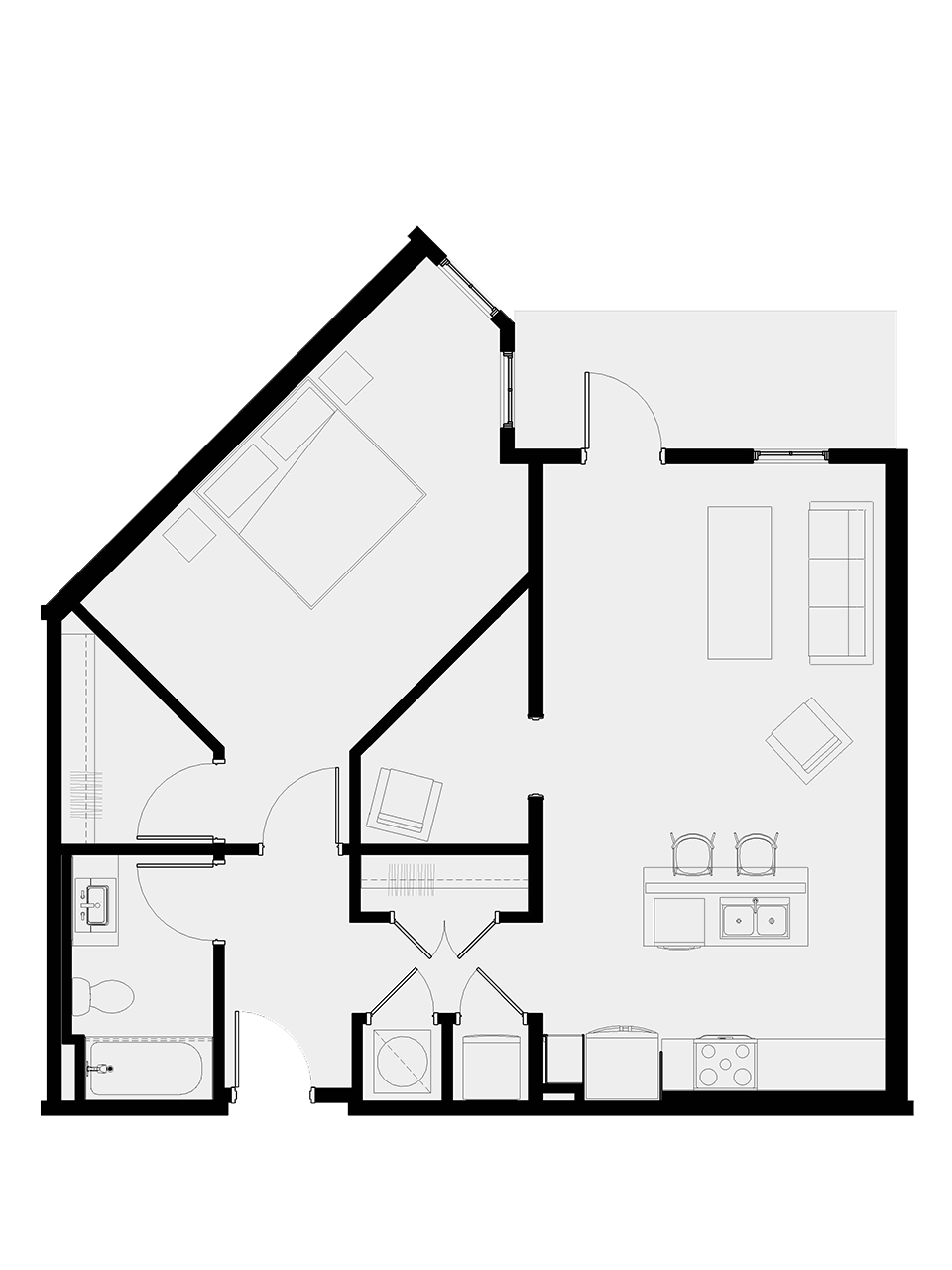 Floor Plan Image 1B #0 