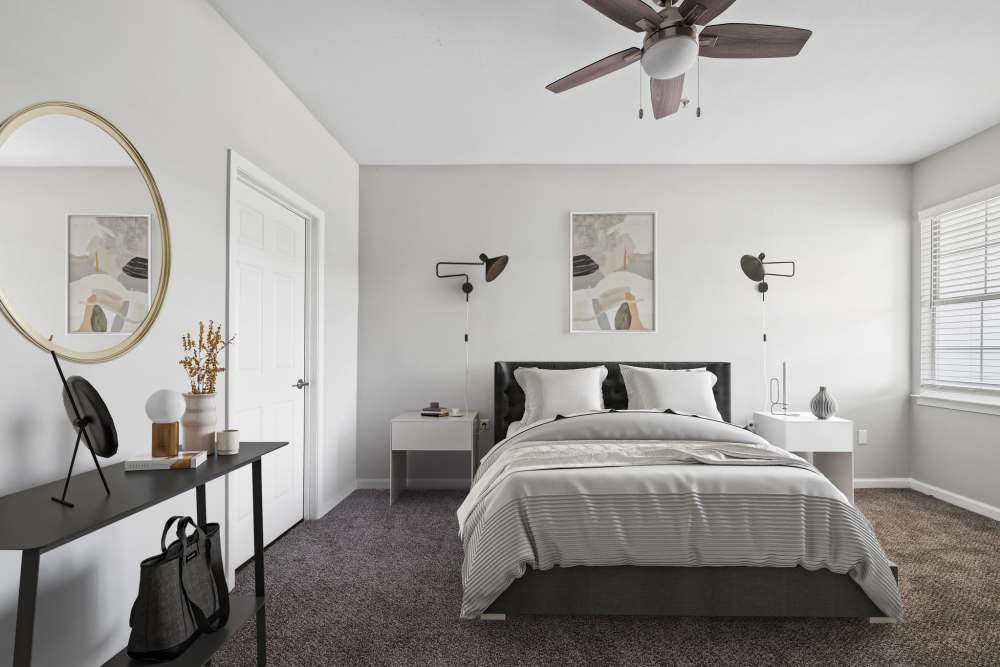 Bedroom at Highlands at Alexander Pointe in Charlotte, North Carolina