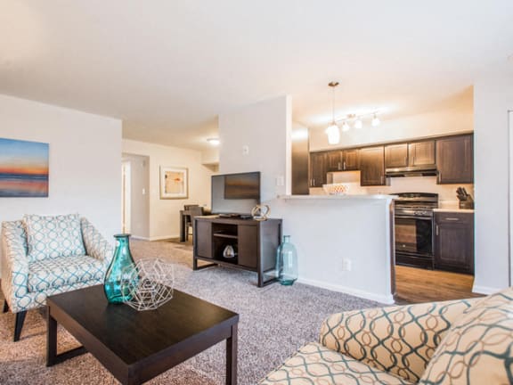 Fully Furnished Kitchen View at Brook View Apartments, Maryland