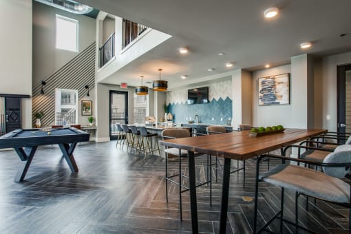 our apartments offer a clubhouse with ping pong table