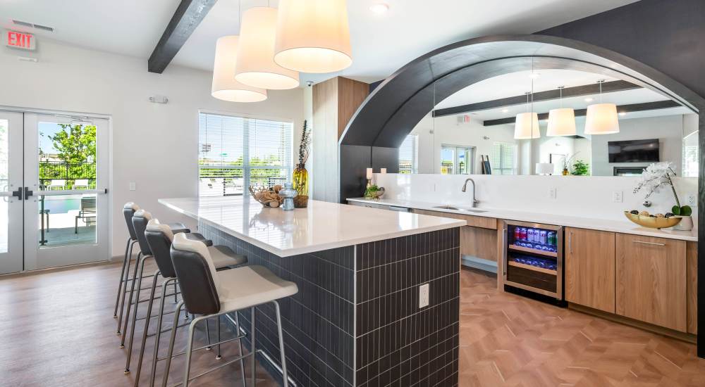Clubhouse kitchen at Jasper in St. Peters, Missouri   