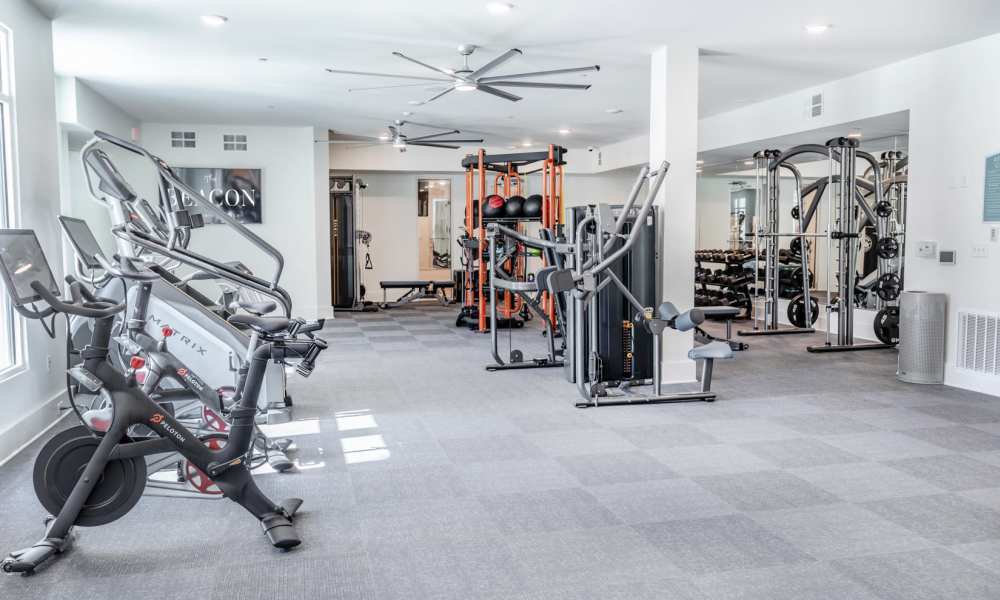 Get a workout in at our fitness center at The Beacon in New Smyrna Beach, Florida