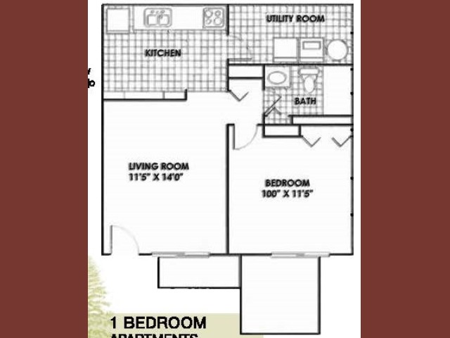 One bedroom one bathroom fully renovated apartment home