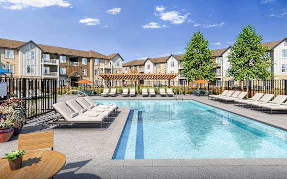 Lounge Swimming Pool With Cabana at Anson Crossing Apartments, Maxwell, 78656