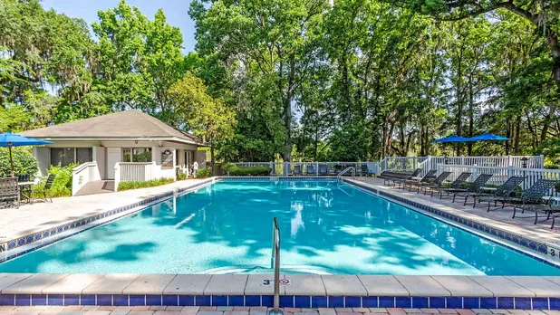 sparkling community pool