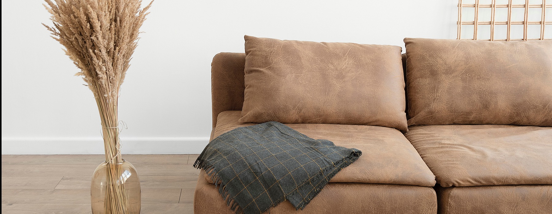 a couch in a bright room