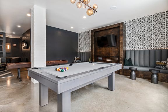 Pool table in lobby