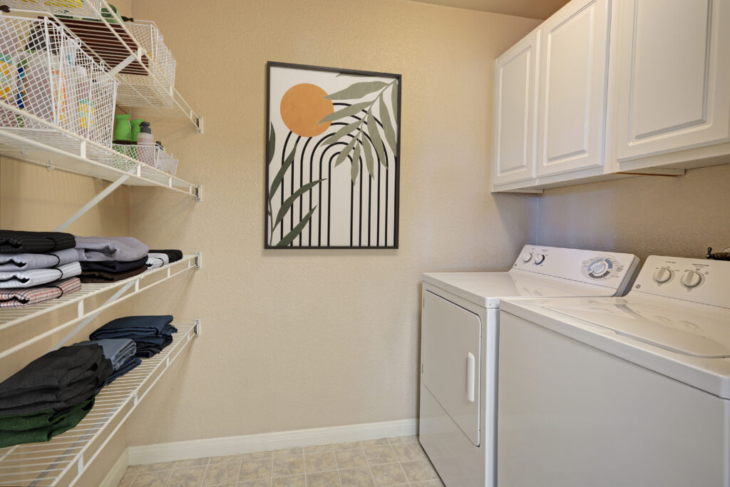 Laundry room with washer and dryer