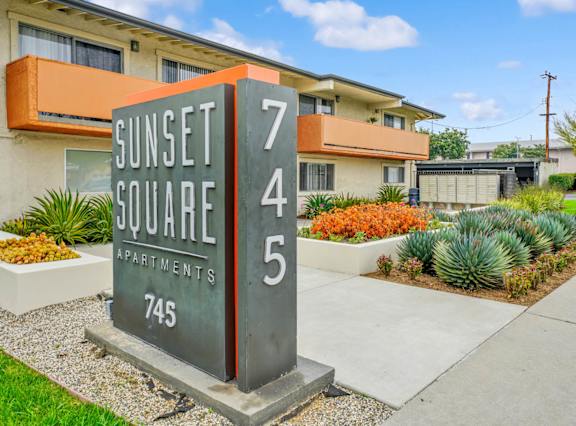 picture of the outside of the main apartment building at Sunset Square, West Covina, CA 91790