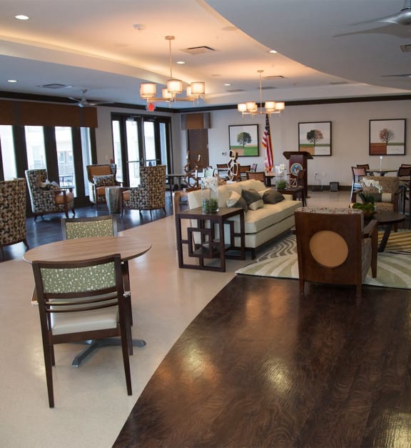 Clubhouse seating area