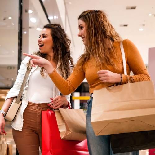 Women shopping at The Bluffs in Rancho Cucamonga, California