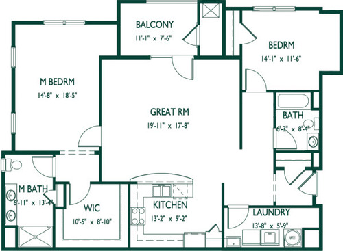 Bradford: Beds - 2: Baths - 2: SqFt Range - 1466 to 1466