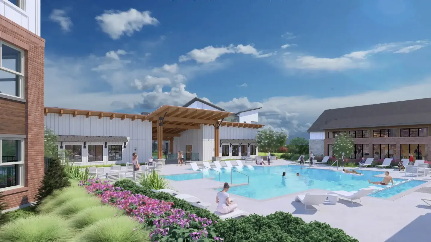 Verbena at Waterview resort-style pool in Richmond, TX